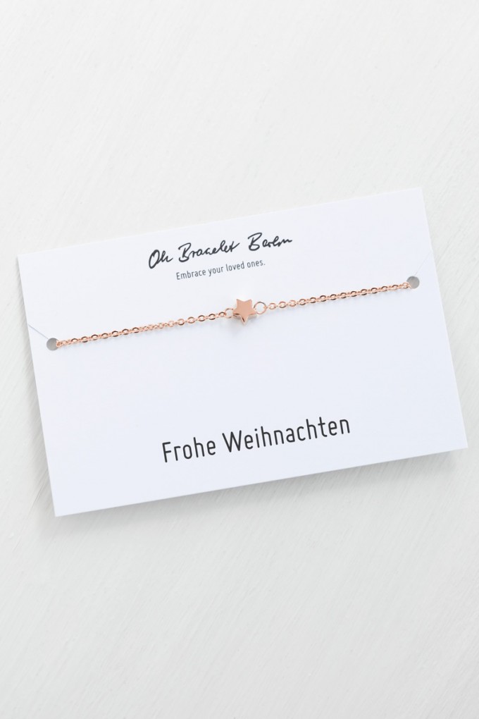Oh Bracelet Berlin - Armband »Stern« | Farbe Rosegold inkl. Frohe Weihnachten Karte Oh Bracelet Berlin - Armband »Stern« | Farbe Rosegold inkl. Frohe Weihnachten Karte