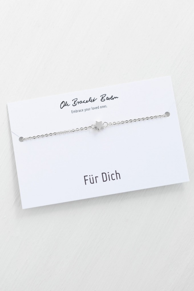 Oh Bracelet Berlin - Armband »Stern« | Farbe Silber inkl. Für Dich Karte Oh Bracelet Berlin - Armband »Stern« | Farbe Silber inkl. Für Dich Karte