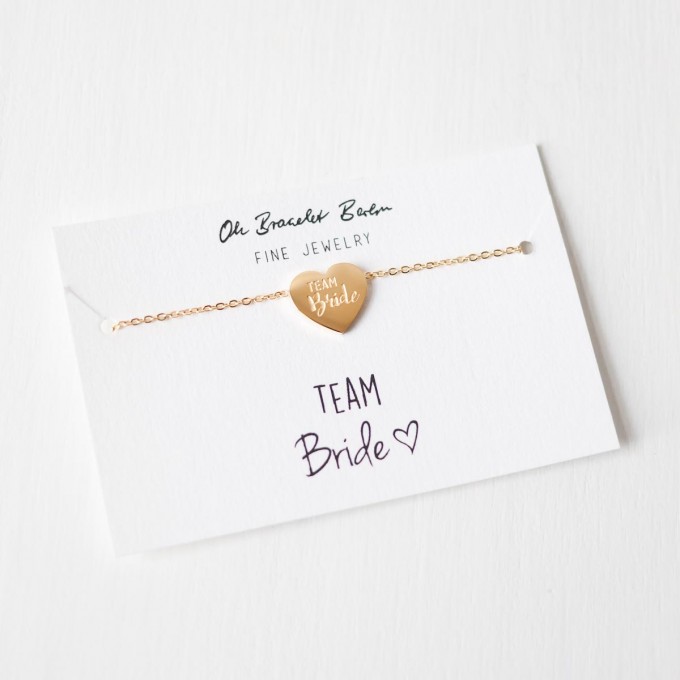 Oh Bracelet Berlin – Team Bride Armband aus Edelstahl, vergoldet Oh Bracelet Berlin – Team Bride Armband aus Edelstahl, vergoldet