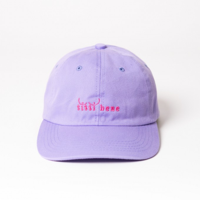 titti bene Premium Dad Cap - lila & pink - arrel