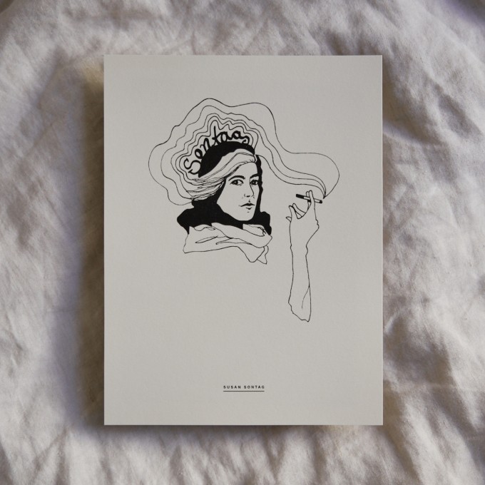 Susan Sontag – Art Print – Inspiring women in history Edition (schleunbertxlinus)