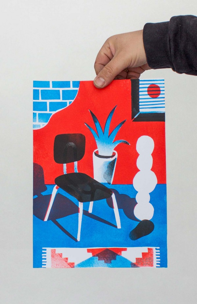 Martin Krusche – Artprint Stencil »Chair« DINA4 Martin Krusche – Artprint Stencil »Chair« DINA4
