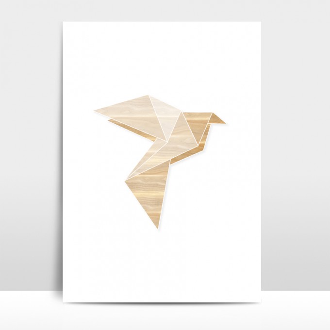 Amy & Kurt Berlin A3 Artprint "Origami Taube"
