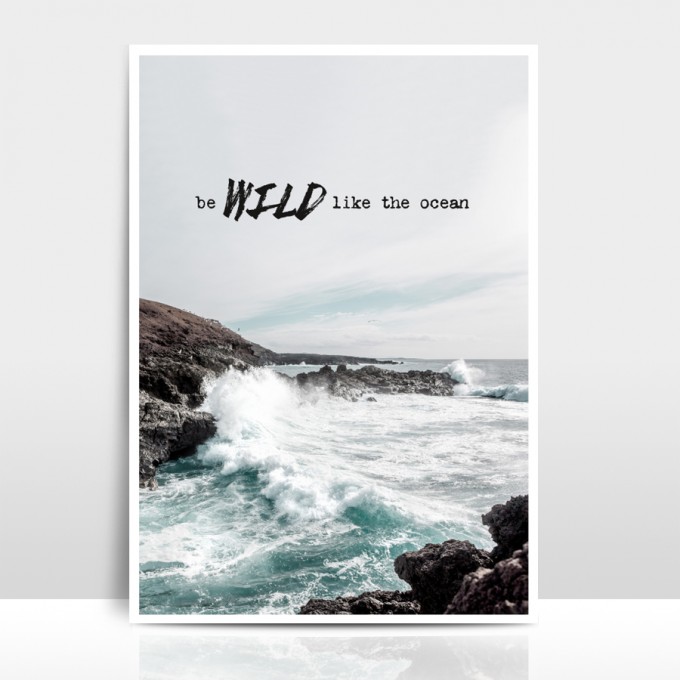Amy & Kurt Berlin A3 Artprint "Wild like the ocean" 