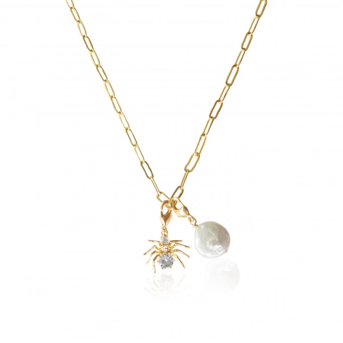 Valerie Chic - Spider Pearl Catch me if you can Choker & Creolen Valerie Chic - Spider Pearl Catch me if you can Choker & Creolen