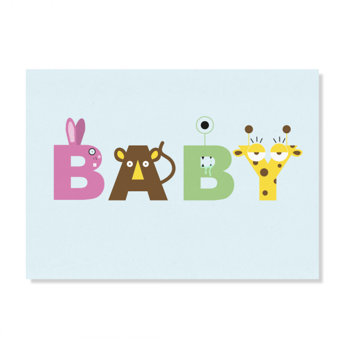 Edith schmuckes Papier "BABY" Postkarte Edith schmuckes Papier "BABY" Postkarte