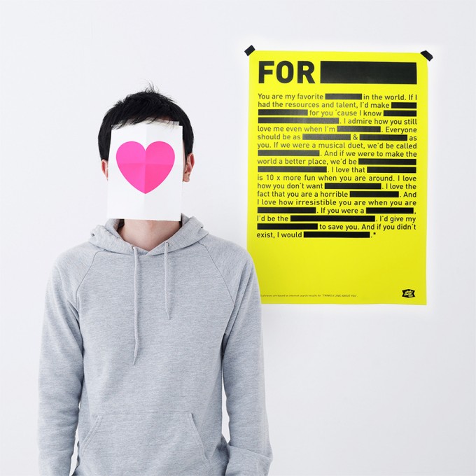 Bob And Uncle Design LOVE NOTE Poster (420 x 594 mm, neongelb) Bob And Uncle Design LOVE NOTE Poster (420 x 594 mm, neongelb)