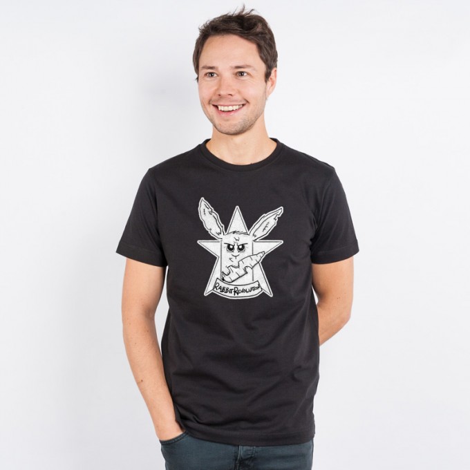 Rabbit Revolution – Good Buns Revolt - Mens Low Carbon Organic Cotton T-Shirt Rabbit Revolution – Good Buns Revolt - Mens Low Carbon Organic Cotton T-Shirt