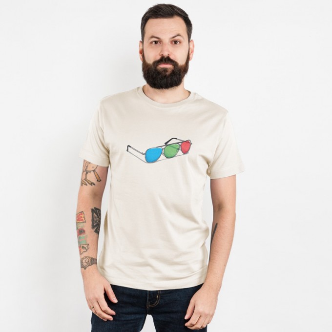 Robert Richter – 3D Glasses - Mens Organic Cotton T-Shirt Robert Richter – 3D Glasses - Mens Organic Cotton T-Shirt