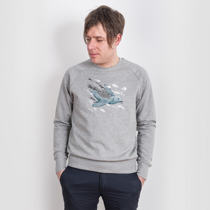 Robert Richter – Clean the World - Bird - Organic Cotton Sweatshirt Robert Richter – Clean the World - Bird - Organic Cotton Sweatshirt
