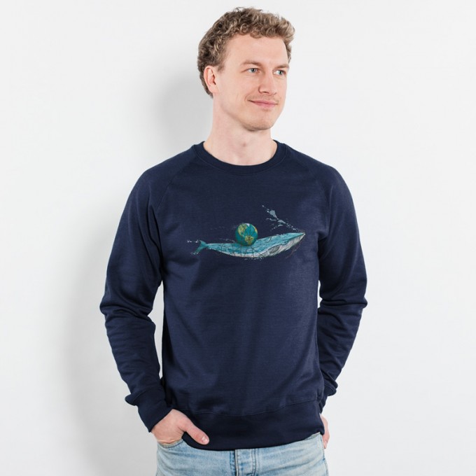 Robert Richter Save the Planet Whale Unisex Recycled Organic Sweatshirt Robert Richter Save the Planet Whale Unisex Recycled Organic Sweatshirt