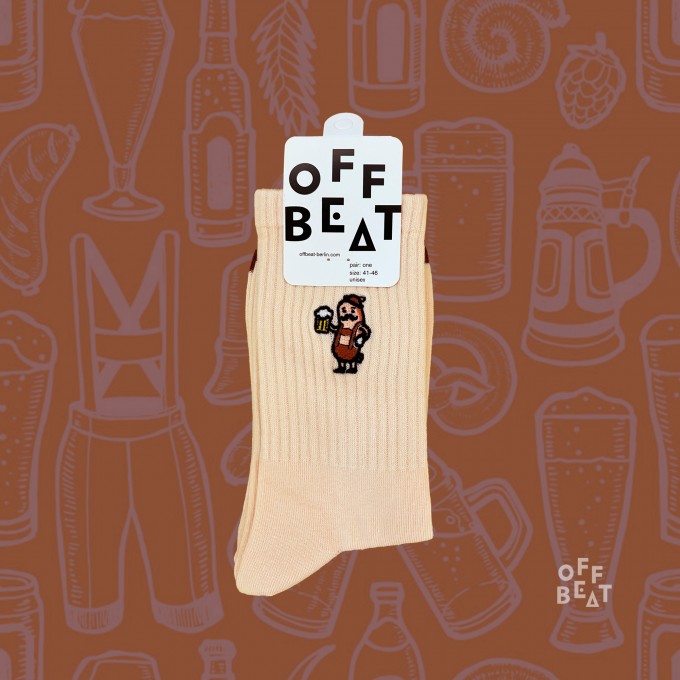 Bestickt Wurstmensch Socken von Offbeat