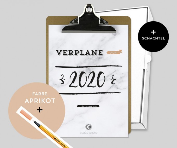 Design Verlag – Jahresplaner 2020 mit Klemmbrett | Farbe: Aprikot Design Verlag – Jahresplaner 2020 mit Klemmbrett | Farbe: Aprikot