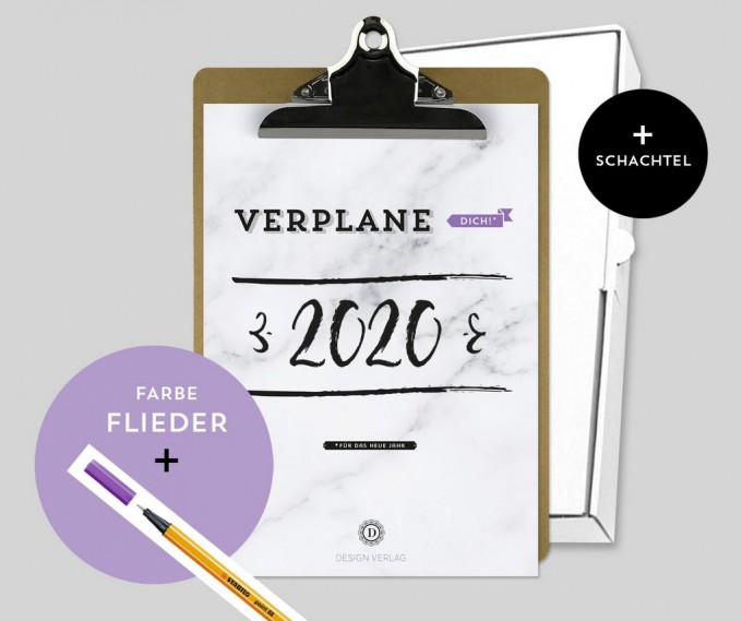 Design Verlag – Jahresplaner 2020 mit Klemmbrett | Farbe: Flieder Design Verlag – Jahresplaner 2020 mit Klemmbrett | Farbe: Flieder