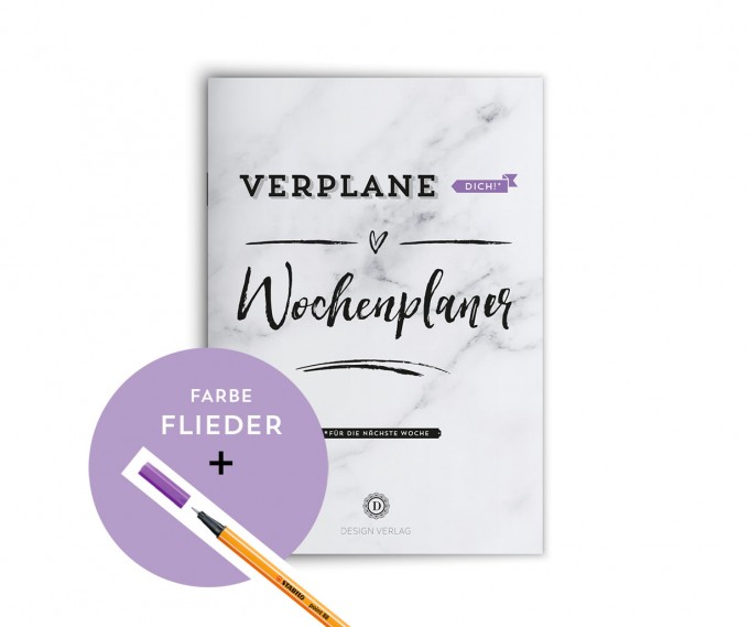 Design Verlag / Wochenplaner Notizbuch „Verplane dich!“ - Flieder Design Verlag / Wochenplaner Notizbuch „Verplane dich!“ - Flieder