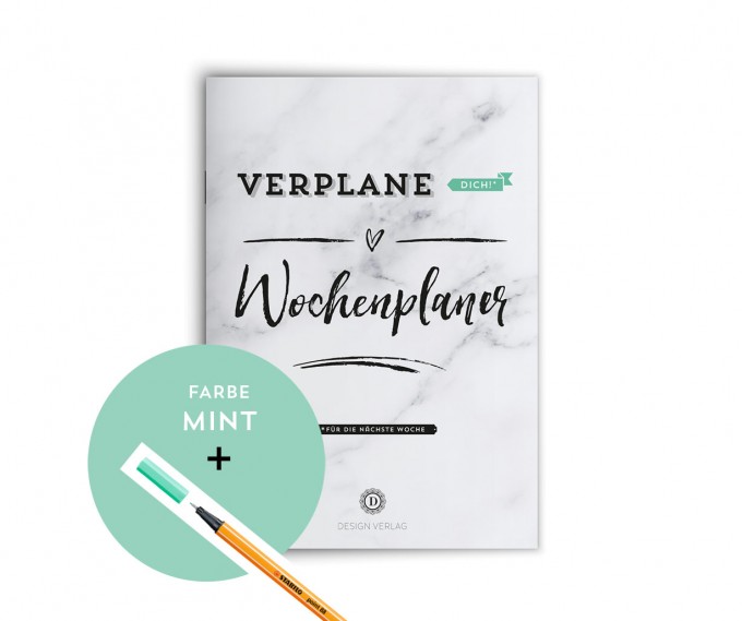 Design Verlag / Wochenplaner Notizbuch „Verplane dich!“ - Mint Design Verlag / Wochenplaner Notizbuch „Verplane dich!“ - Mint