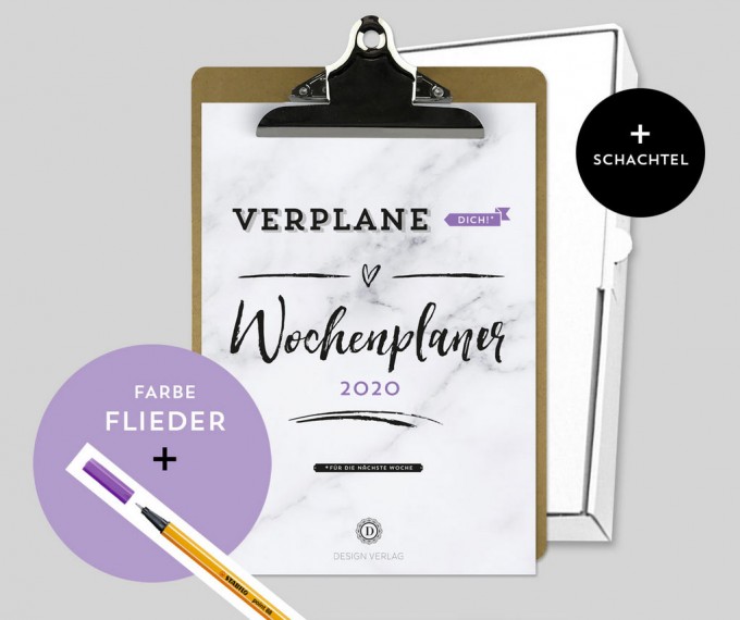 Design Verlag – Wochenplaner 2020 mit Klemmbrett | Farbe: Flieder Design Verlag – Wochenplaner 2020 mit Klemmbrett | Farbe: Flieder