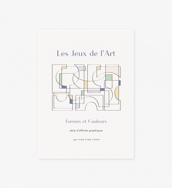 FINE FINE STUFF - Poster - Les Jeux de l'Arts - bleu - 50x70 FINE FINE STUFF - Poster - Les Jeux de l'Arts - bleu - 50x70