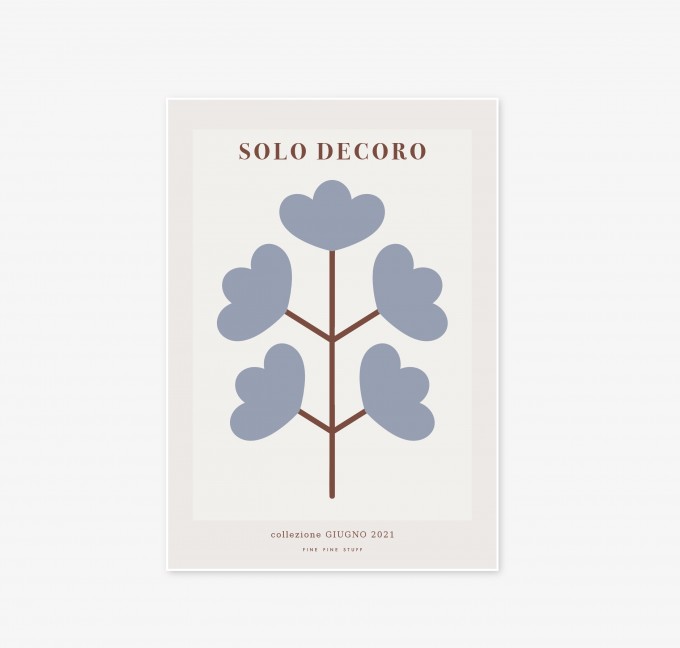 FINE FINE STUFF - Poster - Solo Decoro - Blue Flower FINE FINE STUFF - Poster - Solo Decoro - Blue Flower