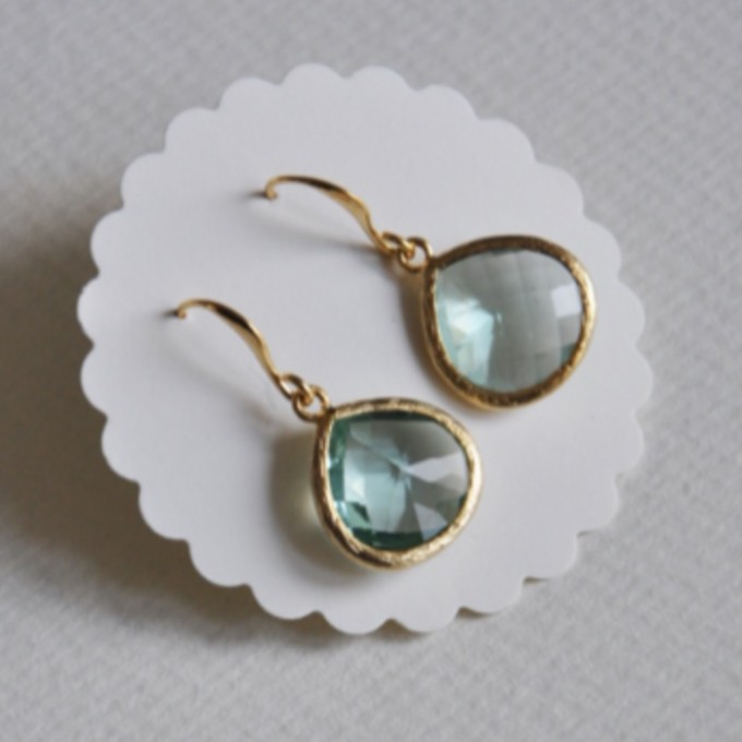 na.hili OHRRINGE teardrop UNIKAT goldgelb wasserblau Tropfen Hänger na.hili OHRRINGE teardrop UNIKAT goldgelb wasserblau Tropfen Hänger