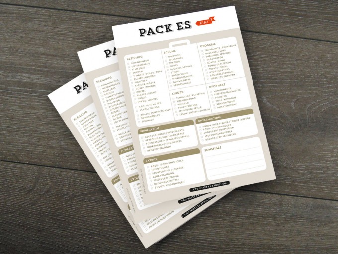 Design Verlag Notizblock - Pack es ein! (3er-Set) Design Verlag Notizblock - Pack es ein! (3er-Set)
