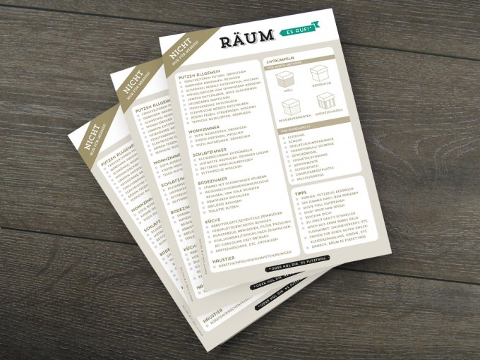 Design Verlag Notizblock - Räum es auf! (3er Set) Design Verlag Notizblock - Räum es auf! (3er Set)