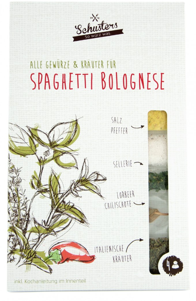 Alle Kräuter und Gewürze für Schusters Bolognese Alle Kräuter und Gewürze für Schusters Bolognese