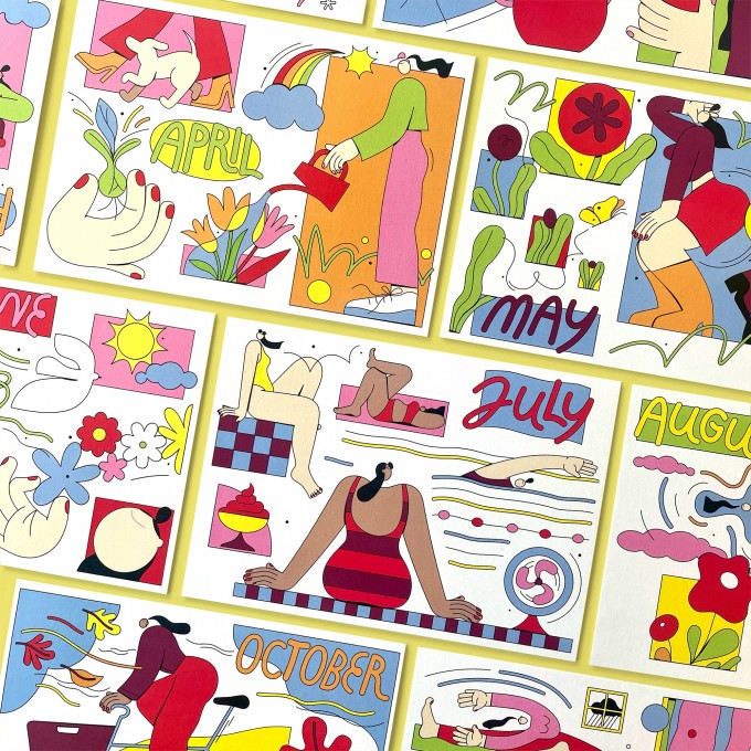 Anne Albert – Monatskarten – Set – A6