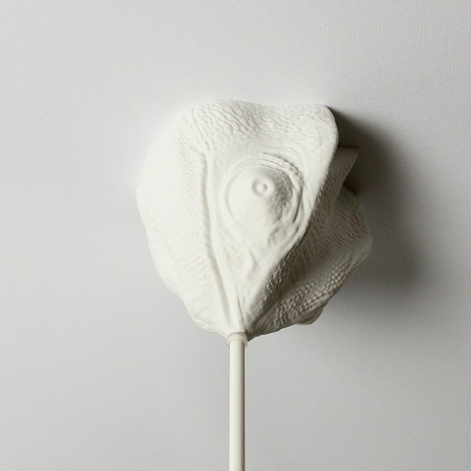 canopie® - Lampenbaldachin - Chamäleon Gipsweiß