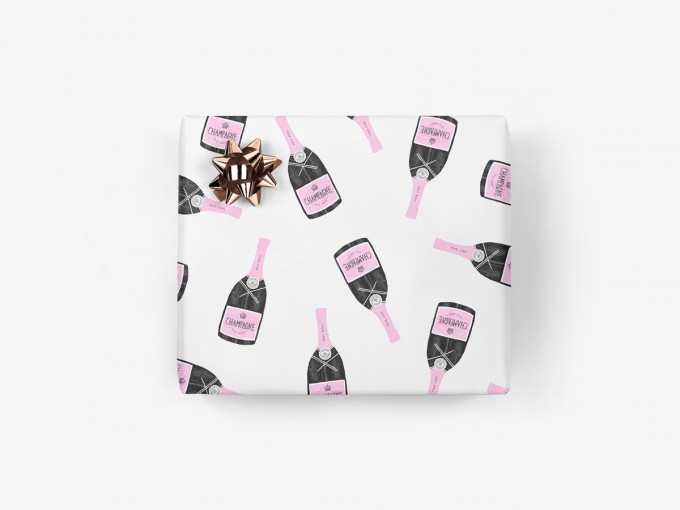 5x Geschenkpapier / Champagner (gefaltet) 5x Geschenkpapier / Champagner (gefaltet)
