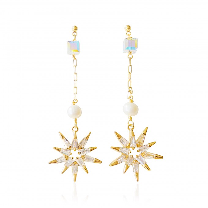 Valerie Chic - Miranda Sterne Ohrringe - Swarovski, 18 Karat vergoldet Valerie Chic - Miranda Sterne Ohrringe - Swarovski, 18 Karat vergoldet