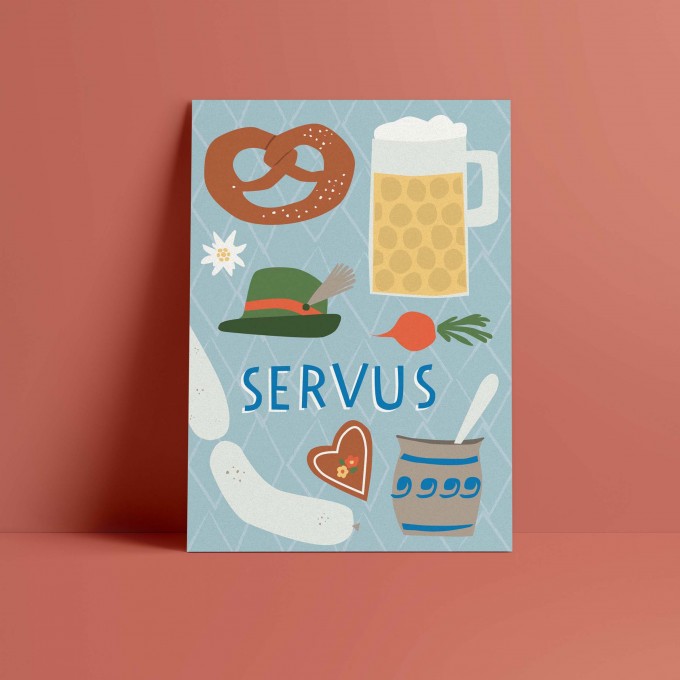 Designfräulein // Postkarte // Servus