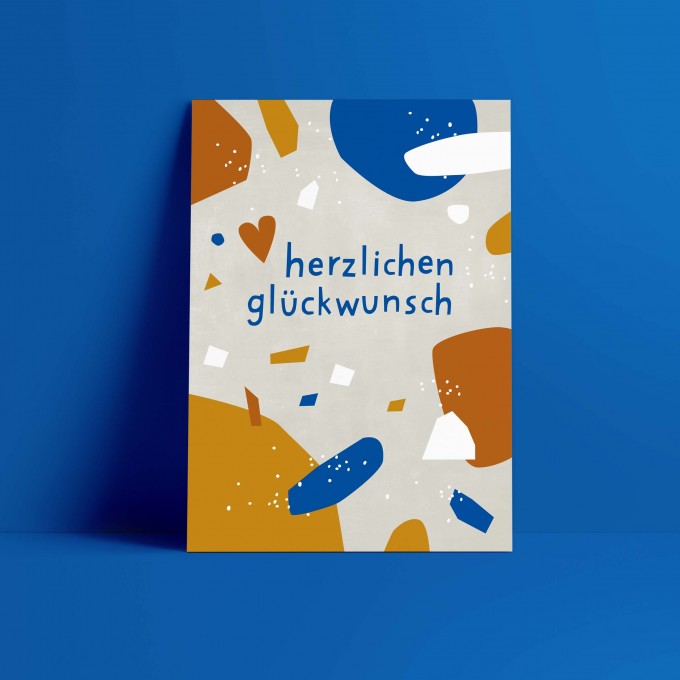 Designfräulein // Postkarte // herzlichen glückwunsch Designfräulein // Postkarte // herzlichen glückwunsch