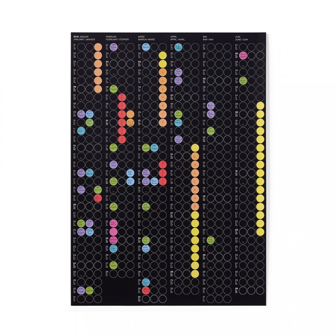 dot on half / Halbjahresplaner 2019 – mit über 700 Klebepunkten in 12 Farben dot on half / Halbjahresplaner 2019 – mit über 700 Klebepunkten in 12 Farben