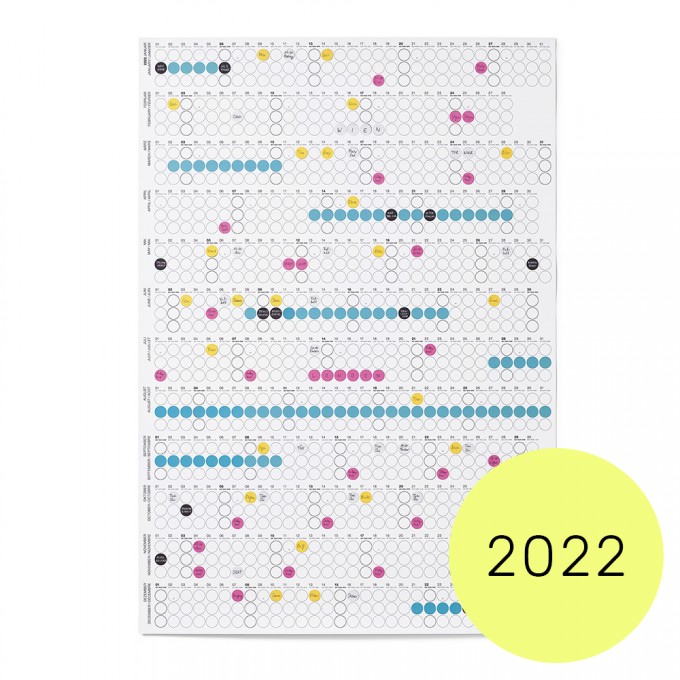 dot on high / Jahresplaner 2022 – mit Klebepunkten in 12 Farben dot on high / Jahresplaner 2022 – mit Klebepunkten in 12 Farben