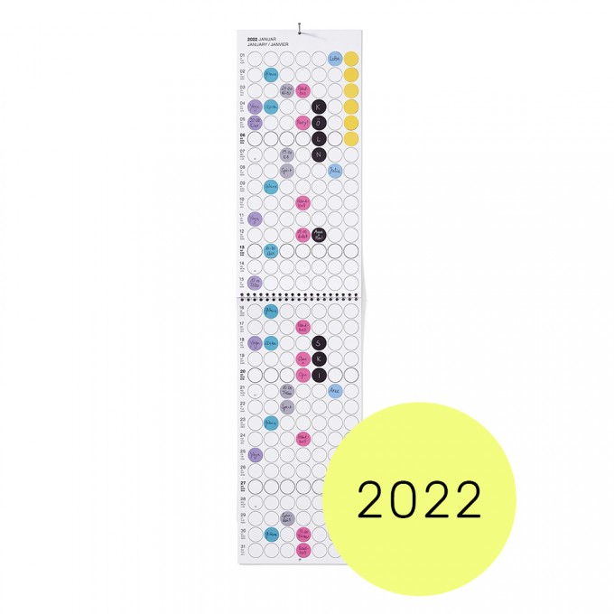 dot on maxi / Monatsplaner 2022 – mit Klebepunkten in 12 Farben dot on maxi / Monatsplaner 2022 – mit Klebepunkten in 12 Farben