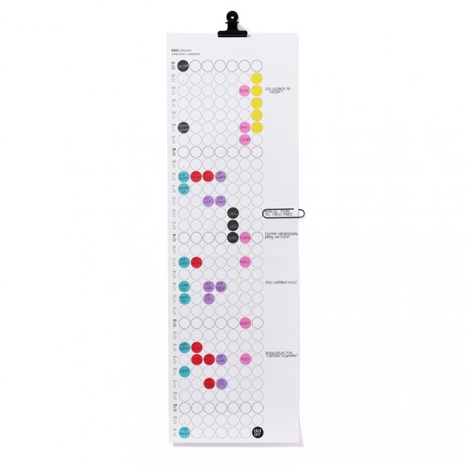 dot on Monatsplaner 2023 mit Klebepunkten / Familienkalender / 23x72 cm dot on Monatsplaner 2023 mit Klebepunkten / Familienkalender / 23x72 cm