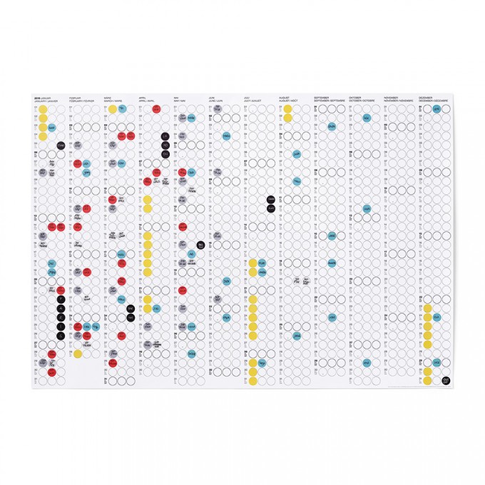 dot on classic / Jahresplaner 2019 – mit über 700 Klebepunkten in 12 Farben dot on classic / Jahresplaner 2019 – mit über 700 Klebepunkten in 12 Farben