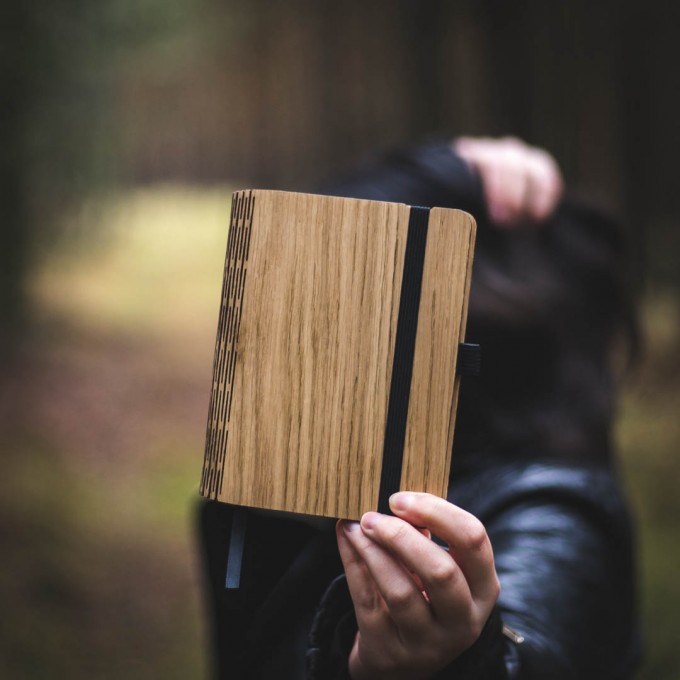 JUNGHOLZ Design Notizbuch, WoodBook, Eiche A6 JUNGHOLZ Design Notizbuch, WoodBook, Eiche A6