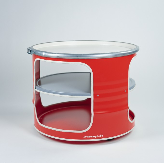 Lockengelöt - Bob - Der Couchtisch aus einem Ölfass