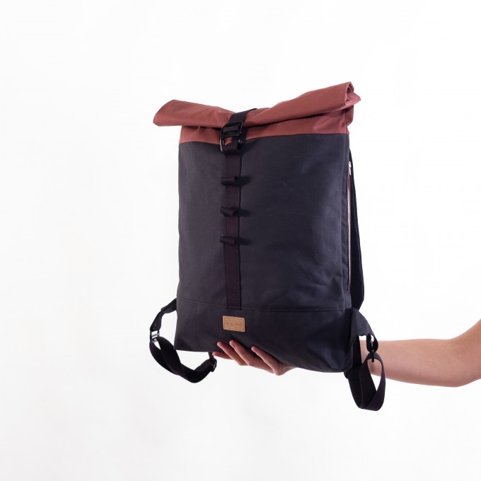 ZACAMO – Rucksack • Oka • black/brick ZACAMO – Rucksack • Oka • black/brick