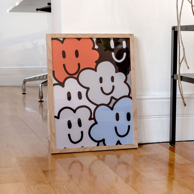 Studio Biro - Happy Clouds Poster (30 x 40 cm)