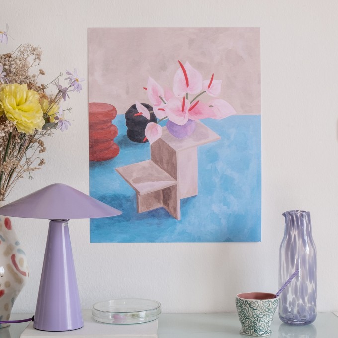 Studio Biro - Poster 40x50 cm - Flamingo Flower Studio Biro - Poster 40x50 cm - Flamingo Flower