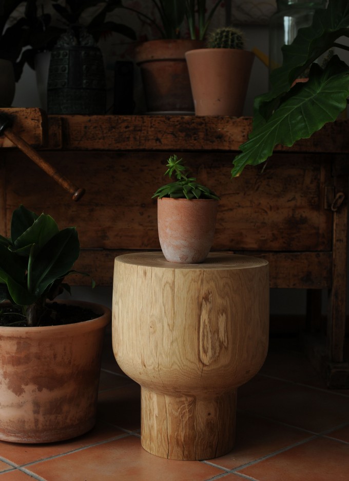 OnePieceWood – Couchtisch - china glass - natural oak OnePieceWood – Couchtisch - china glass - natural oak