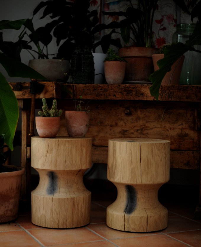 OnePieceWood - 2 Nachttische/couchtisch - blue oak OnePieceWood - 2 Nachttische/couchtisch - blue oak