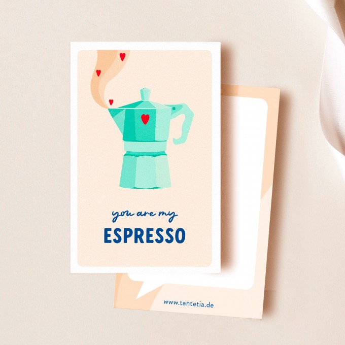 Minikarte „Espresso“ – Liebe & Kaffee Minikarte „Espresso“ – Liebe & Kaffee