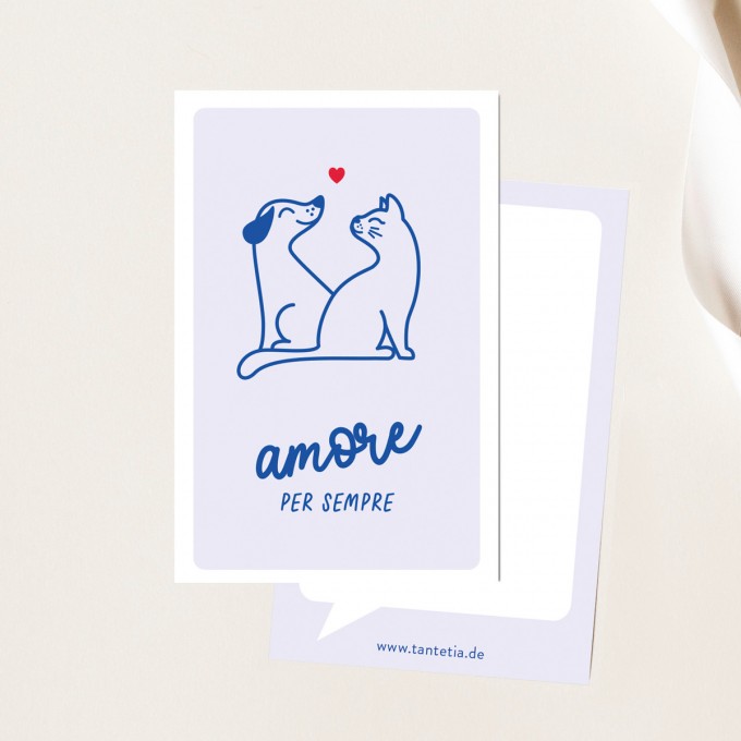 Minikarte "Amore per Sempre" - Grußkarte für Verliebte Minikarte "Amore per Sempre" - Grußkarte für Verliebte
