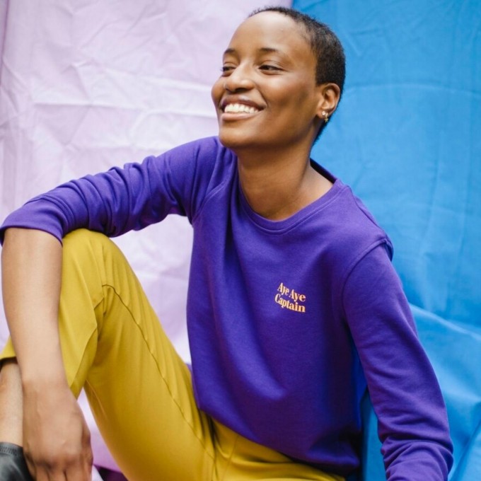 Organic Sweater "Aye Aye Captain small" purple-yellow von Femme de Marin
von Femme de Marin Organic Sweater "Aye Aye Captain small" purple-yellow von Femme de Marin
von Femme de Marin