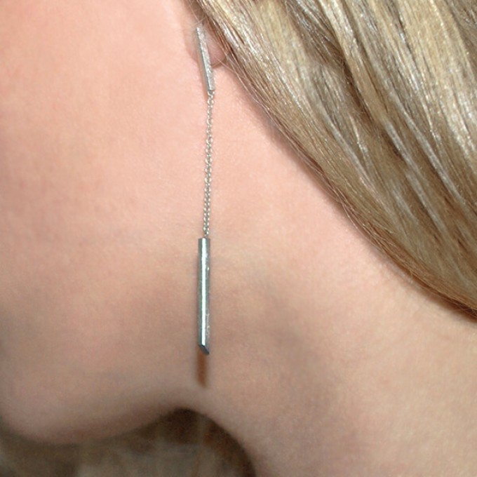 DOPPELLUDWIG Ohrringe "AUFGEHÄNGT" aus 925/- Silber DOPPELLUDWIG Ohrringe "AUFGEHÄNGT" aus 925/- Silber