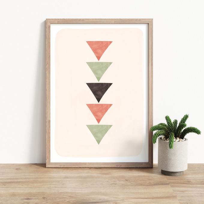 Paperlandscape | Kunstdruck "Dreiecke" | Geometrische Formen | verschiedene Größen